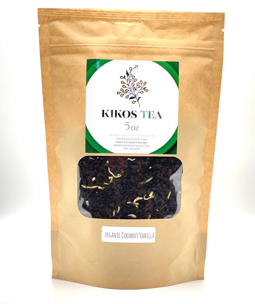Kikos Organic Black Coconut Vanilla Tea 5 Oz
