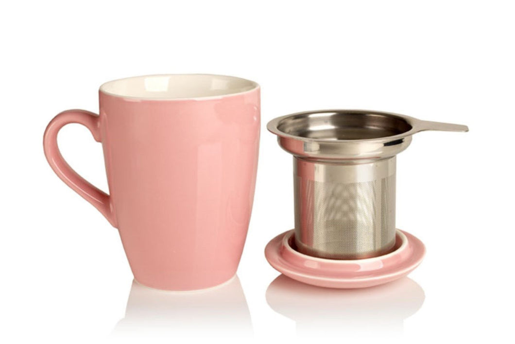 Porcelain Cup & Infuser - Pink