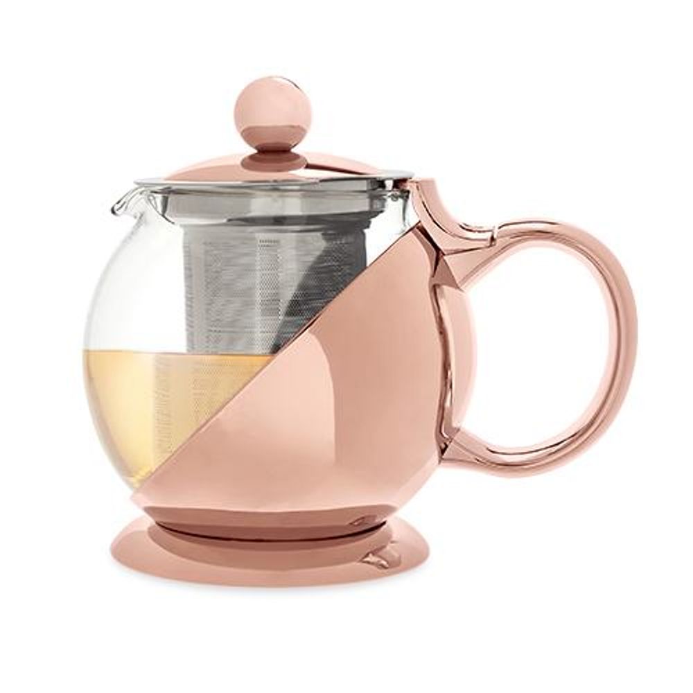Shelby Rose Gold Wrapped Teapot by Pinky UP®